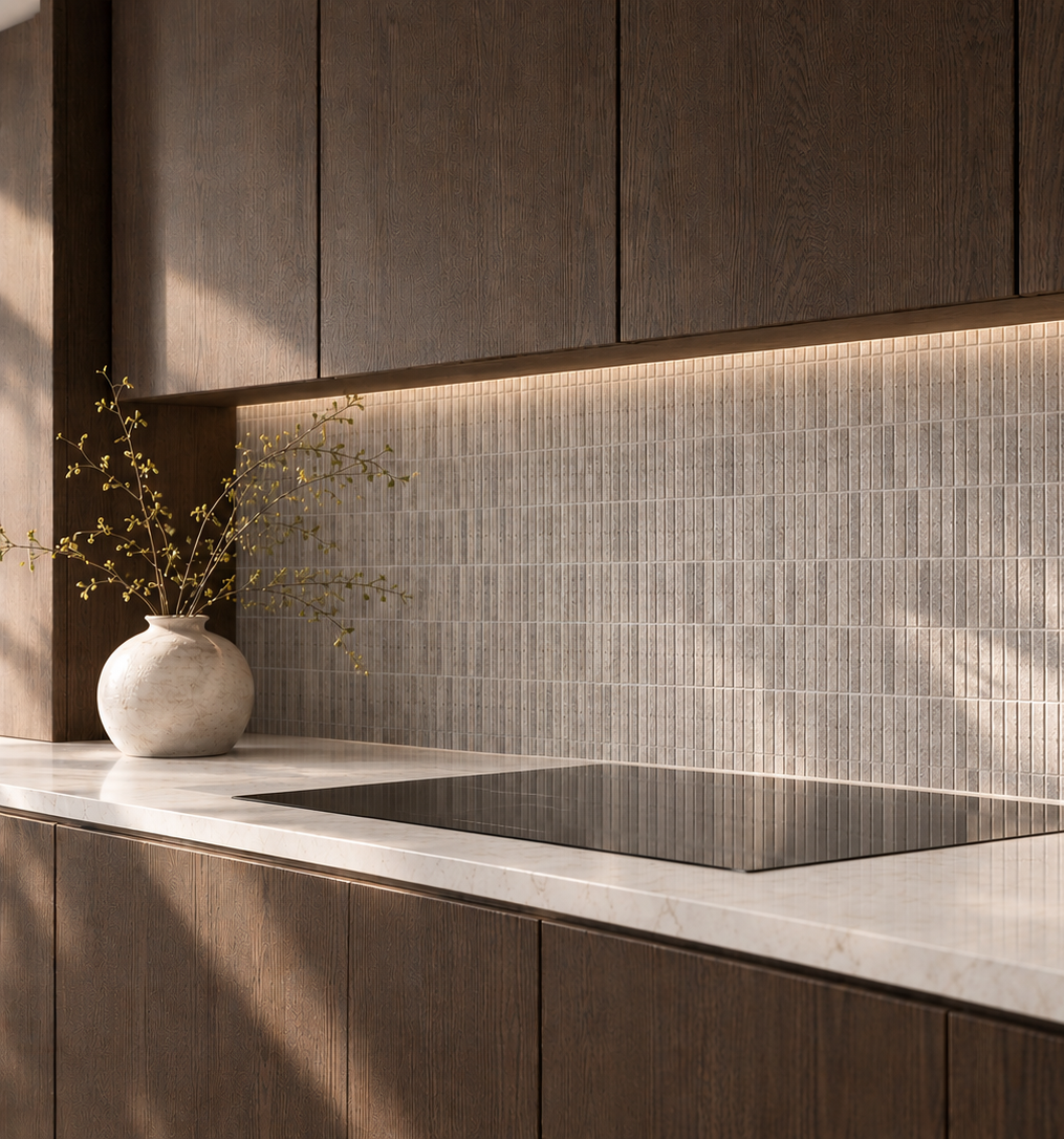 Contemporary open plan kitchen with quality finishes, The Terraces Mission Hills